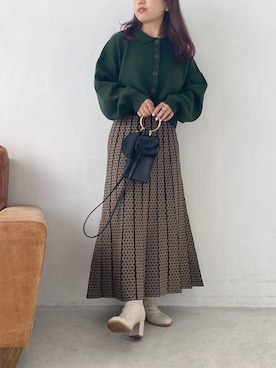 「RAY CASSIN（レイカズン）のアイテム（ブーツ）」を使った、misumiさん（レディース・148cm）の秋コーディネート