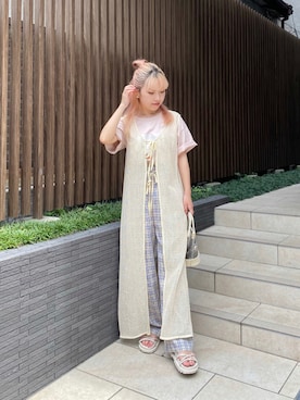「RAY CASSIN（レイカズン）のアイテム（ワンピース/ドレス）」を使った、misumiさん（レディース・148cm）の夏コーディネート