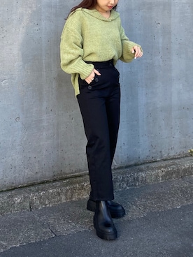 「frames RAY CASSIN（フレームスレイカズン）のアイテム（トップス）」を使った、misumiさん（レディース・148cm）の秋コーディネート