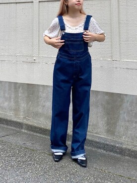 「Ray Cassin」｜「アイテム（オールインワン・サロペット）」を使った、misumiさん（レディース・148cm）の秋コーディネート