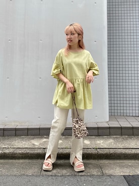 「frames RAY CASSIN（フレームスレイカズン）のアイテム（シューズ）」を使った、misumiさん（レディース・148cm）の夏コーディネート
