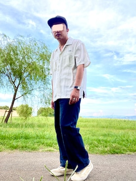 「BEN DAVIS（ベンデイビス）のアイテム（帽子）」を使った、タニさんさん（メンズ・169cm）の秋コーディネート