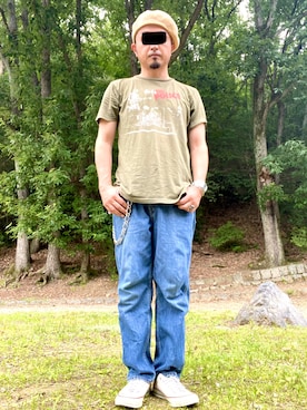 「Celt and Cobra（ケルトアンドコブラ）のアイテム（ウォレットチェーン）」を使った、タニさんさん（メンズ・169cm）の夏コーディネート
