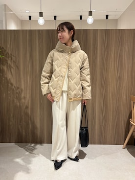 「アイテム（ダウンジャケット/コート）」を使った、aoi9211さん（レディース・159cm）の秋コーディネート