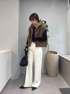「アイテム（ベスト）」を使った、gg__erinaさん（レディース・165cm）の秋コーディネート