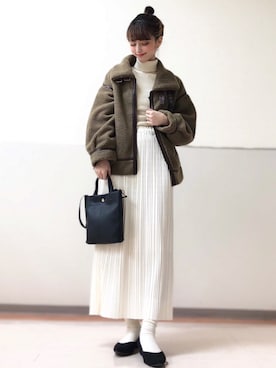 「HONEYSUCKLE ROSE（ハニーサックルローズ）のアイテム（その他アウター）」を使った、erina🥀さん（レディース・164cm）の秋コーディネート