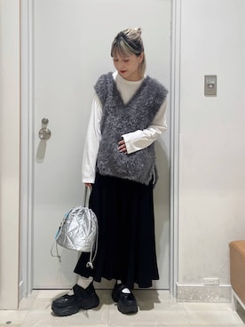 「アイテム（ピアス（両耳用））」を使った、まるこさん（レディース・156cm・30代）の秋コーディネート