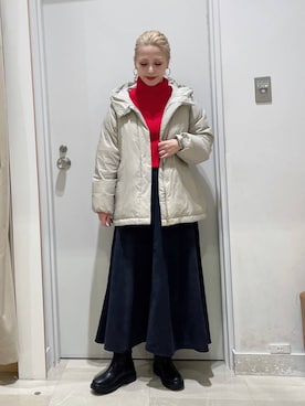 「アイテム（ダウンジャケット/コート）」を使った、まるこさん（レディース・156cm・30代）の秋コーディネート