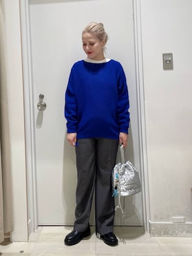 「GLOBAL WORK（グローバルワーク）のふわふわHugmeドルマンプルオーバー/595406（ニット/セーター）」を使った、まるこさん（レディース・156cm）の秋コーディネート