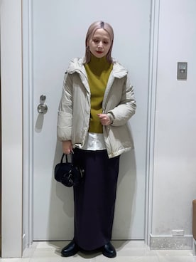 まるこさん（レディース・156cm）の冬コーディネート