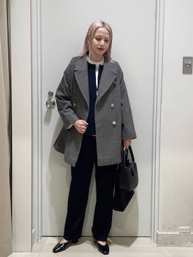 まるこさん（レディース・156cm）の冬コーディネート