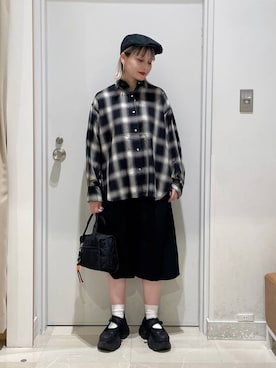 「アイテム（ハンチング/ベレー帽）」を使った、まるこさん（レディース・156cm・30代）の秋コーディネート