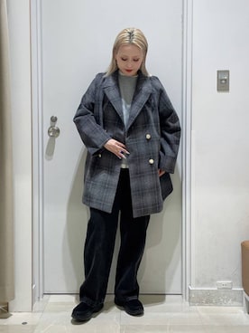 「GLOBAL WORK（グローバルワーク）のふわふわHugmeドルマンプルオーバー/595406（ニット/セーター）」を使った、まるこさん（レディース・156cm）の冬コーディネート