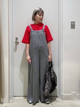 「アイテム（オールインワン・サロペット）」を使った、まるこさん（レディース・156cm・30代）の夏コーディネート