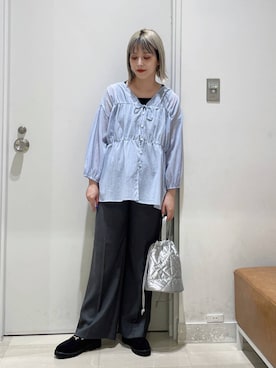 「アイテム（ローファー）」を使った、まるこさん（レディース・156cm・30代）の夏コーディネート