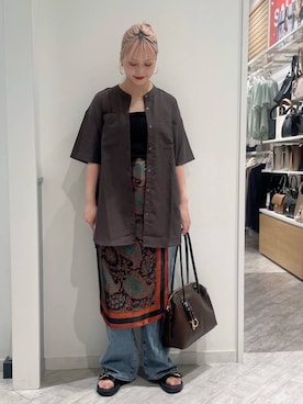 「アイテム（ボストンバッグ）」を使った、まるこさん（レディース・156cm・30代）の夏コーディネート