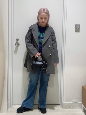 まるこさん（レディース・156cm）の冬コーディネート