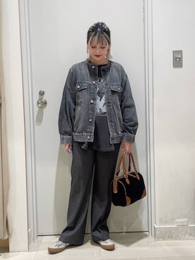 「アイテム（デニムジャケット）」を使った、まるこさん（レディース・156cm・30代）の秋コーディネート