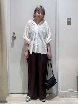 「キャミソール」｜まるこさん（レディース・156cm・30代）の秋コーディネート