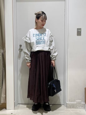 「アイテム（ピアス（両耳用））」を使った、まるこさん（レディース・156cm・30代）の秋コーディネート
