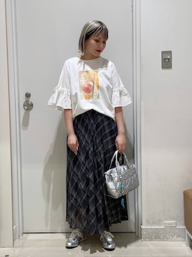 「アイテム（スカート）」を使った、まるこさん（レディース・156cm・30代）の夏コーディネート