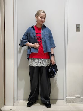 「GLOBAL WORK（グローバルワーク）のアイテム（シューズ）」を使った、まるこさん（レディース・156cm）の春コーディネート