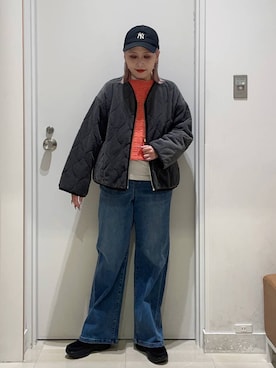 「アイテム（ブルゾン）」を使った、まるこさん（レディース・156cm・30代）の冬コーディネート