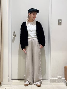 「アイテム（ハンチング/ベレー帽）」を使った、まるこさん（レディース・156cm・30代）の秋コーディネート