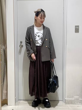 まるこさん（レディース・156cm）の秋コーディネート