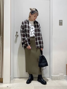 「アイテム（ピアス（両耳用））」を使った、まるこさん（レディース・156cm・30代）の秋コーディネート