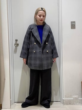 「アイテム（チェスターコート）」を使った、まるこさん（レディース・156cm・30代）の冬コーディネート