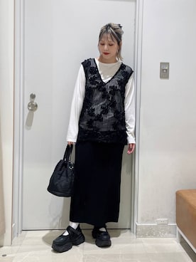 「アイテム（シュシュ）」を使った、まるこさん（レディース・156cm・30代）の秋コーディネート