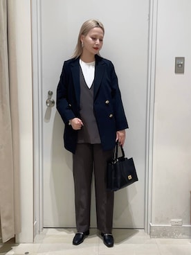 まるこさん（レディース・156cm）の冬コーディネート