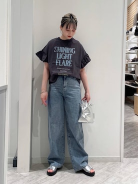 GOODデニムバギーパンツ/171757を使った人気ファッション