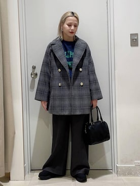 「アイテム（チェスターコート）」を使った、まるこさん（レディース・156cm・30代）の冬コーディネート