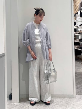 「GLOBAL WORK（グローバルワーク）のアイテム（スウェットパンツ）」を使った、まるこさん（レディース・156cm）の春コーディネート