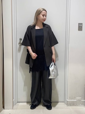 「GLOBAL WORK（グローバルワーク）のアイテム（ジャケット/アウター）」を使った、まるこさん（レディース・156cm）の春コーディネート