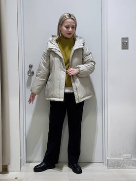 「アイテム（ダウンジャケット/コート）」を使った、まるこさん（レディース・156cm・30代）の秋コーディネート