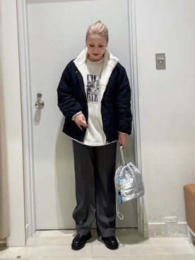 「GLOBAL WORK（グローバルワーク）のアイテム（ブルゾン）」を使った、まるこさん（レディース・156cm）の秋コーディネート