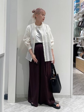 「アイテム（シャツ/ブラウス）」を使った、まるこさん（レディース・156cm・30代）の夏コーディネート