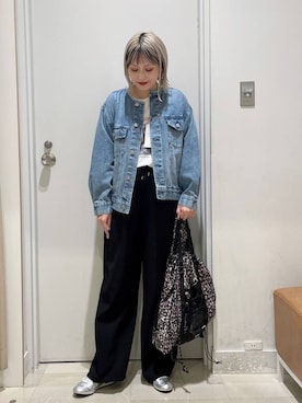「アイテム（バックパック/リュック）」を使った、まるこさん（レディース・156cm）の秋コーディネート