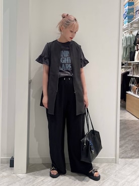 「アイテム（ボストンバッグ）」を使った、まるこさん（レディース・156cm・30代）の夏コーディネート