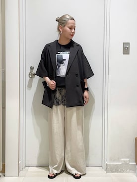 「GLOBAL WORK（グローバルワーク）のアイテム（スウェット）」を使った、まるこさん（レディース・156cm）の春コーディネート