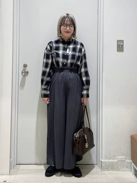 「キャミソール」｜まるこさん（レディース・156cm・30代）の秋コーディネート