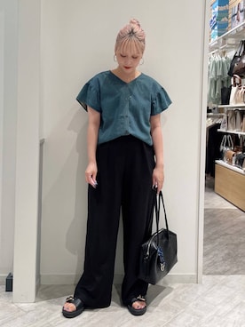 「アイテム（シャツ/ブラウス）」を使った、まるこさん（レディース・156cm・30代）の夏コーディネート