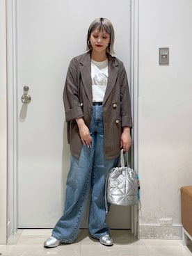 「アイテム（テーラードジャケット）」を使った、まるこさん（レディース・156cm・30代）の夏コーディネート