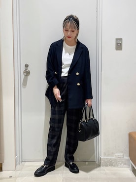 「アイテム（ピアス（両耳用））」を使った、まるこさん（レディース・156cm・30代）の秋コーディネート