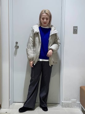 「GLOBAL WORK（グローバルワーク）のふわふわHugmeドルマンプルオーバー/595406（ニット/セーター）」を使った、まるこさん（レディース・156cm）の秋コーディネート