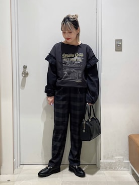 「アイテム（ピアス（両耳用））」を使った、まるこさん（レディース・156cm・30代）の秋コーディネート