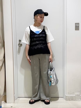 「GLOBAL WORK（グローバルワーク）のアイテム」を使った、まるこさん（レディース・156cm）の春コーディネート